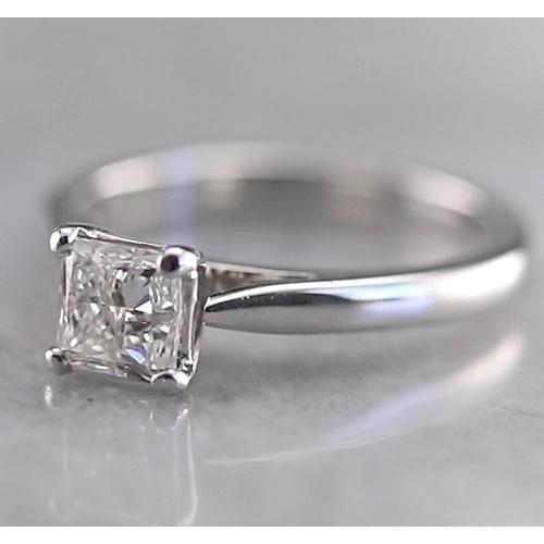 Princess Solitaire Genuine Diamond Engagement Ring 1 Carat