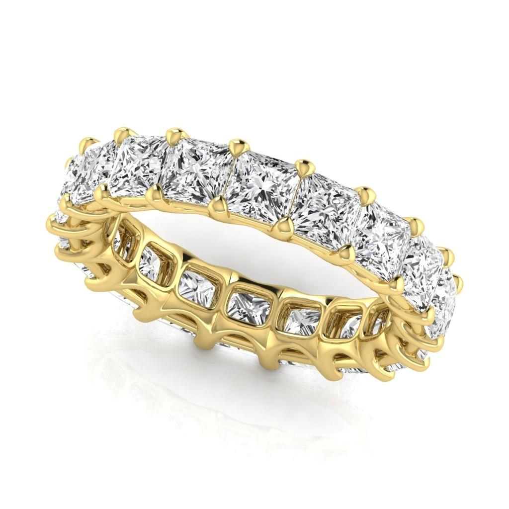 Eternity Band 14K Yellow Gold with Fine Diamond – side view