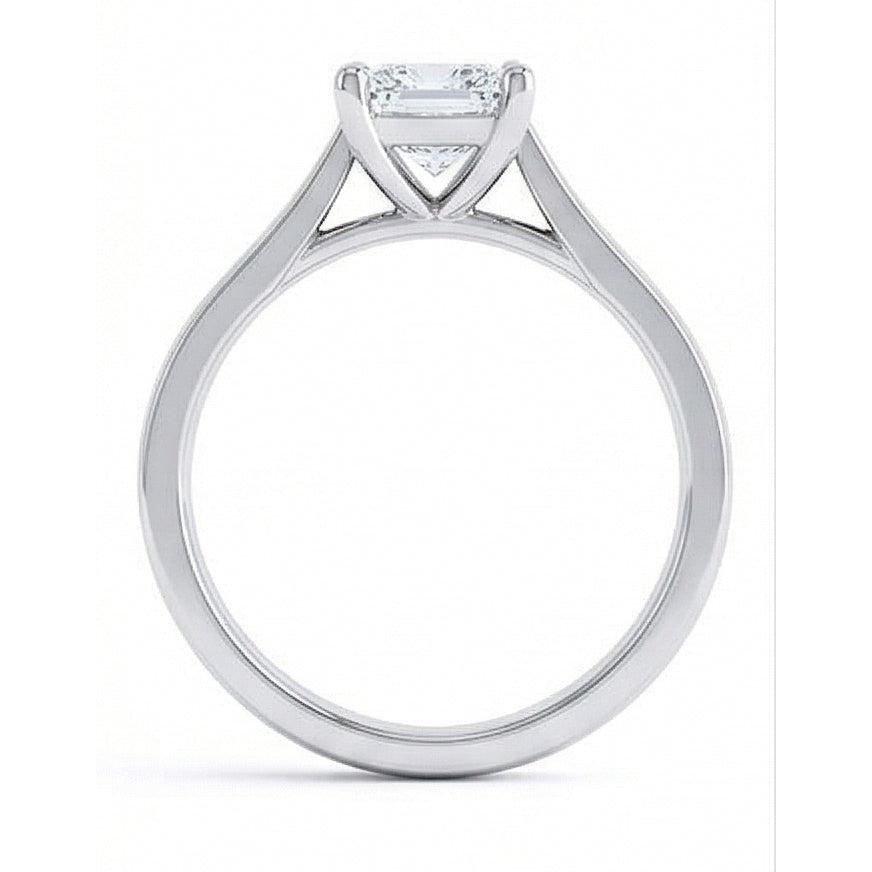 Radiant Cut Solitaire 1.10 Carat Natural Earth Mined Diamond ( Not Lab Grown ) Wedding Ring White Gold 14K