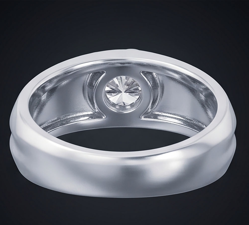 Real Oval Natural Earth Mined Diamond ( Not Lab Grown ) Ring Mens Jewelry Bezel