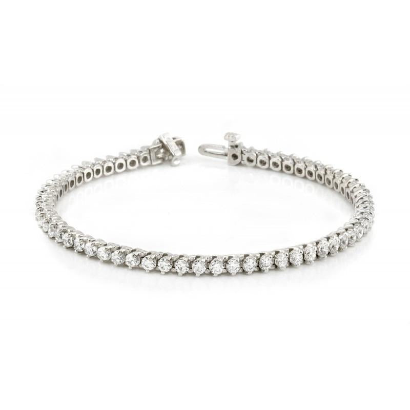 Real 6 Carats Round Diamonds Tennis Bracelet White Gold 14K Jewelry New - Tennis Bracelet-harrychadent.ca