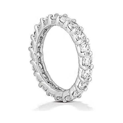 Real Diamond 3 Carat White Gold Engagement Eternity Band New