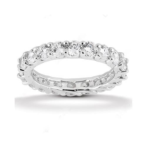 Real Diamond 3 Carat White Gold Engagement Eternity Band New