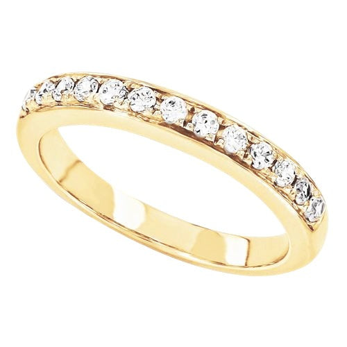 Real Diamond Band 0.65 Carats Yellow Gold 14K New Jewelry - Half Eternity Band-harrychadent.ca