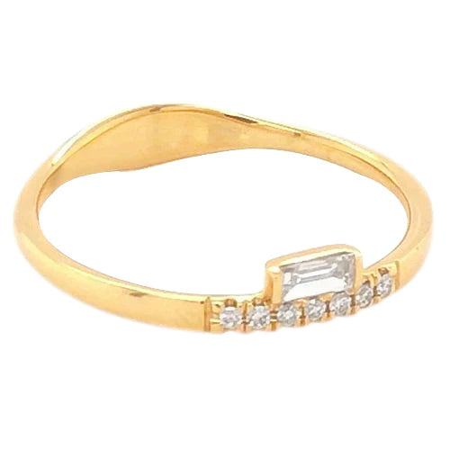 Real Diamond Band Prong Set 0.71 Carats Women Yellow Gold 14K Jewelry New