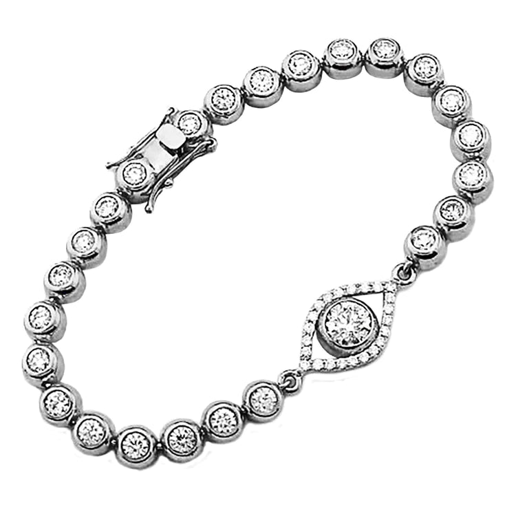 Real Diamond Bracelet 10.75 Carats Bezel Set