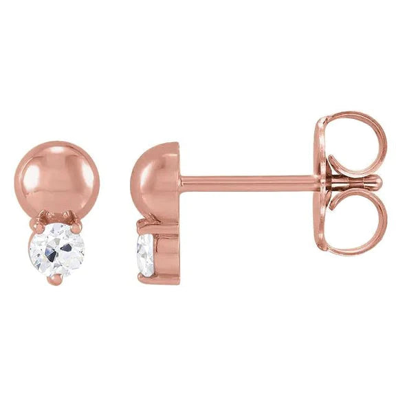 Real Diamond Drop Stud Earrings Push Backs 3 Carats