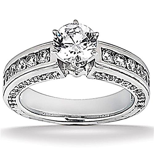 Real Diamond Engagement Band Set 3.50 Carats Gold Ring