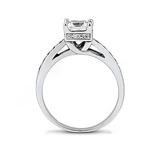 Real Diamond Engagement Cathedral Setting Ring Jewelry New