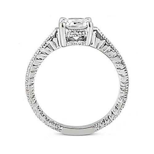Real Diamond Engagement Ring 1.75 Ct. Diamonds F Vs1 Gold New - Solitaire Ring with Accents-harrychadent.ca