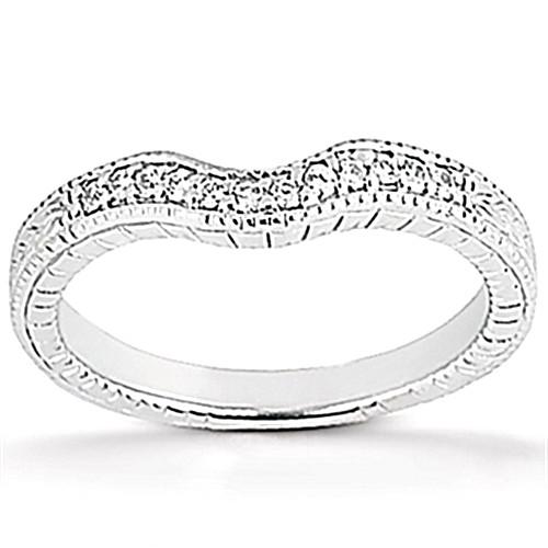 Real Diamond Engagement Ring 1.77 Ct. Set Antique Style White Gold 14K