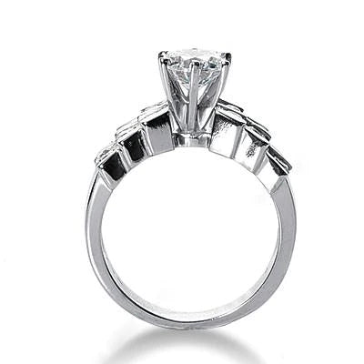 Real Diamond Engagement Ring With Accents 1.25 Carat Gorgeous Ring New
