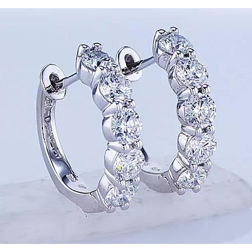 Real Diamond Hoops Earring