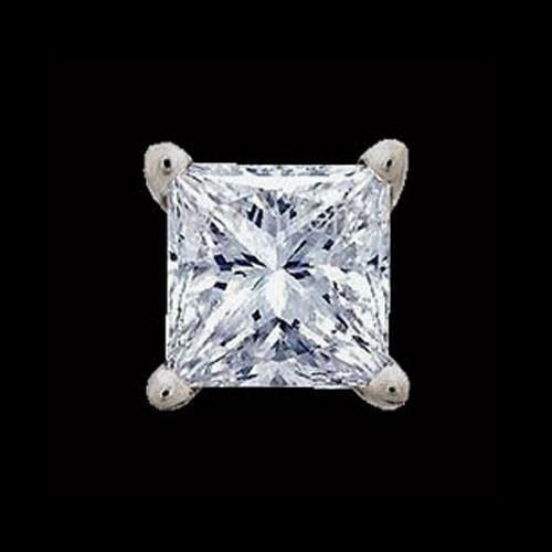 Real Diamond Stud Men's Earring Single 2.50 Carats White Gold 14K - Single Stud-harrychadent.ca