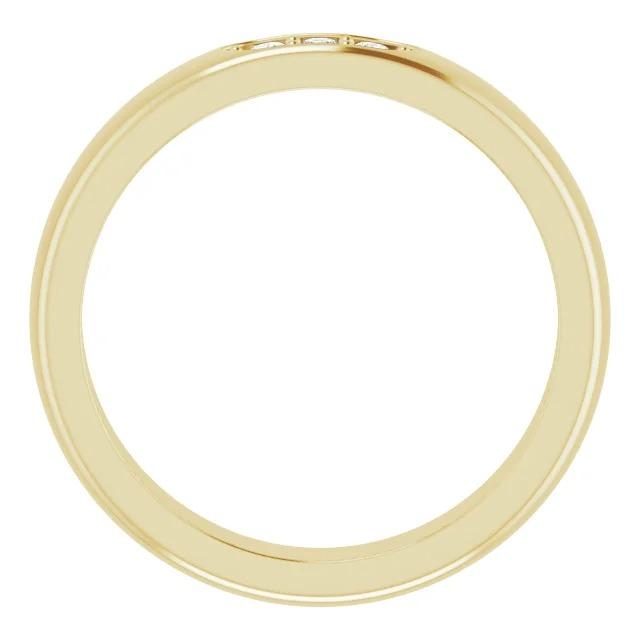 Real Diamond Three Stone Men's Ring 0.50 Carats Yellow Gold