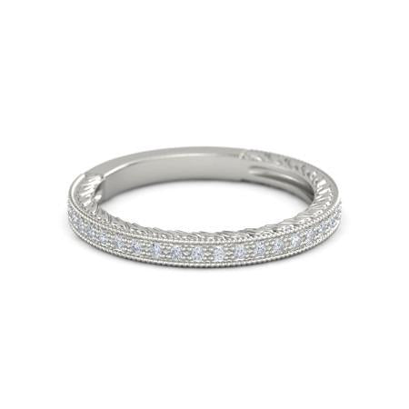 Real Diamond Wedding Band 0.70 Carats Antique Style Women Jewelry