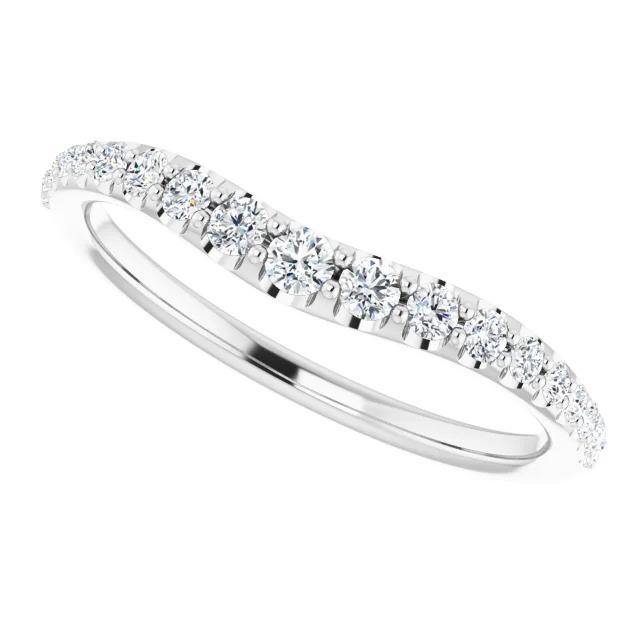 Real Diamond Wedding Band 1.50 Carats Women Jewelry White Gold 14K