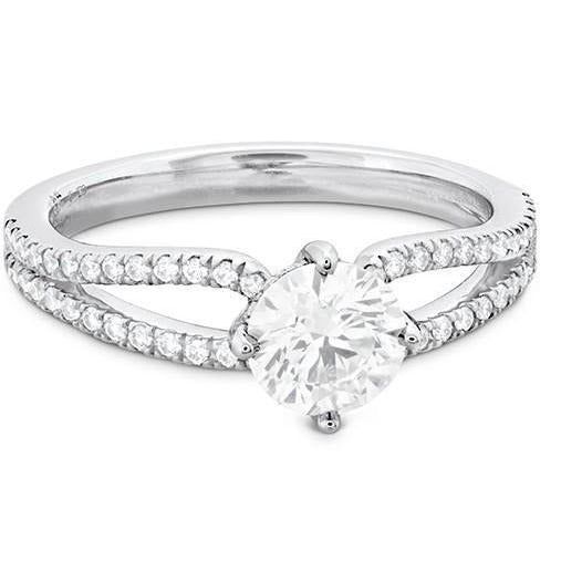 Real Round Cut Diamond Engagement Ring With Accents 3.30 Ct - Solitaire Ring with Accents-harrychadent.ca