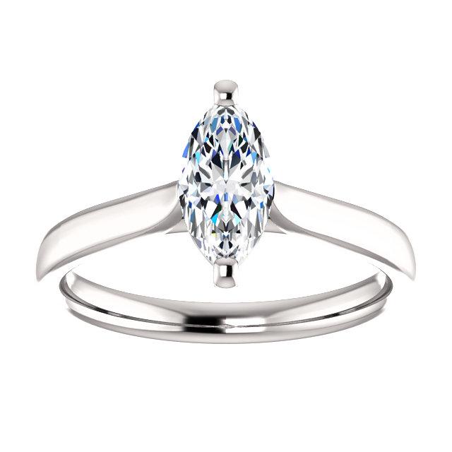 Real diamond Solitaire Ring Cathedral Setting 2 Carats Marquise Jewelry New