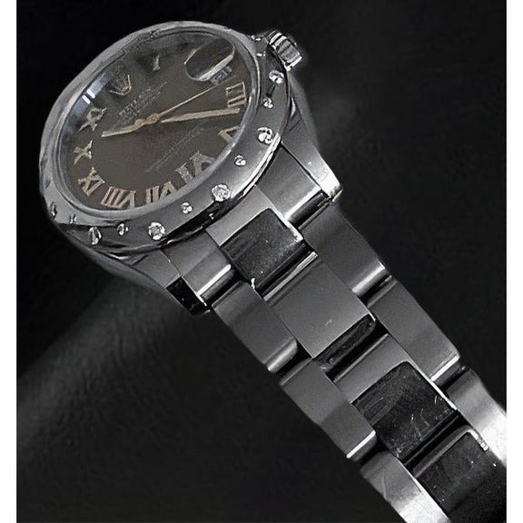 Oyster Diamond Steel Ladies Watch