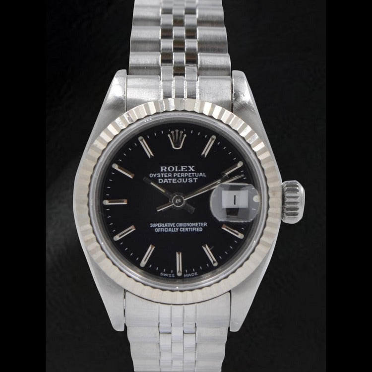 31 mm Black Stick Dial Stainless Steel
