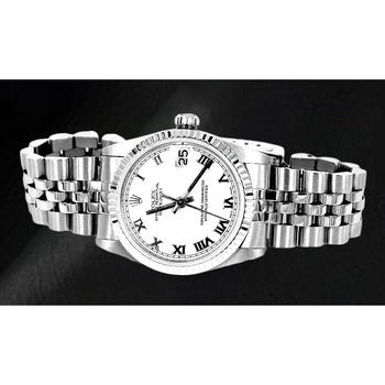 White Roman Dial Stainless Steel