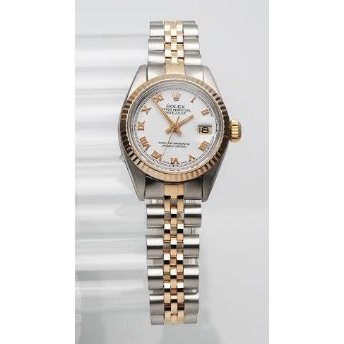Fluted Bezel Watch Ss & Gold Jubilee