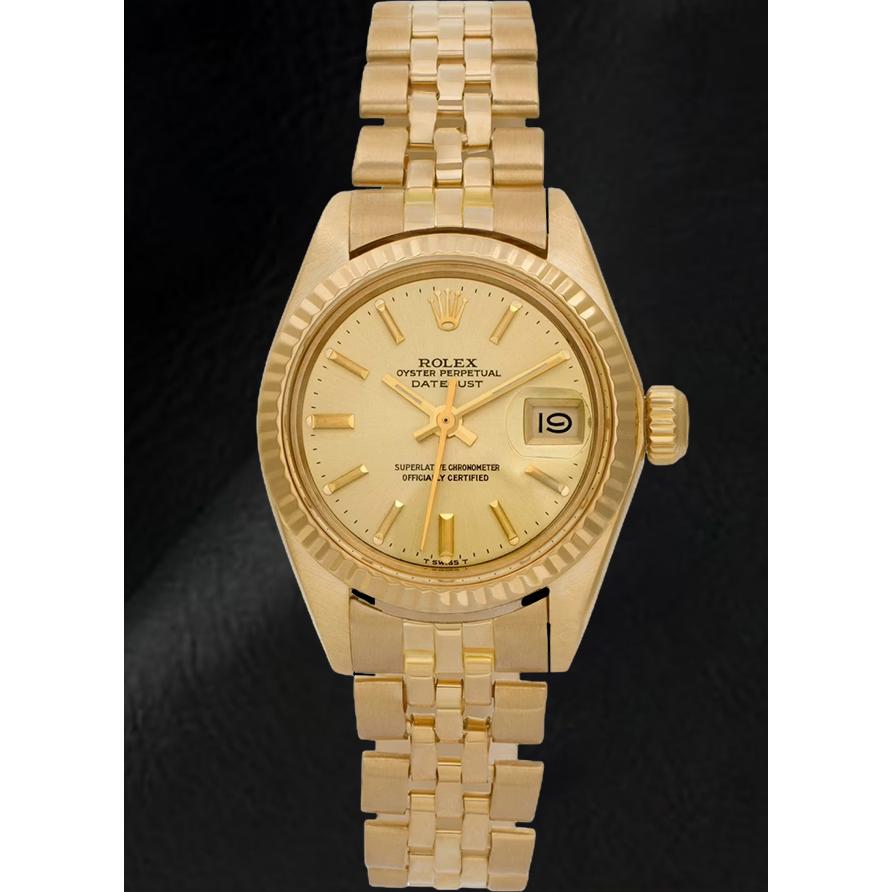 Rolex Lady Datejust Champagne 69178 Yellow Gold Watch Used Presidential Ladies Bob s Watches