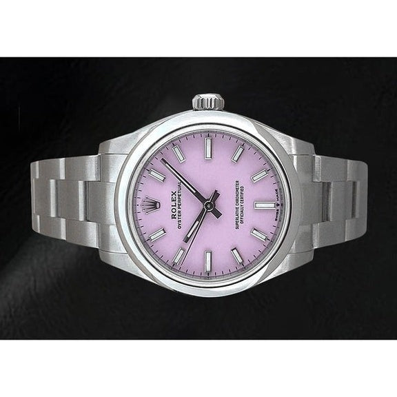Pink Candy Dial Stainless Steel Watch