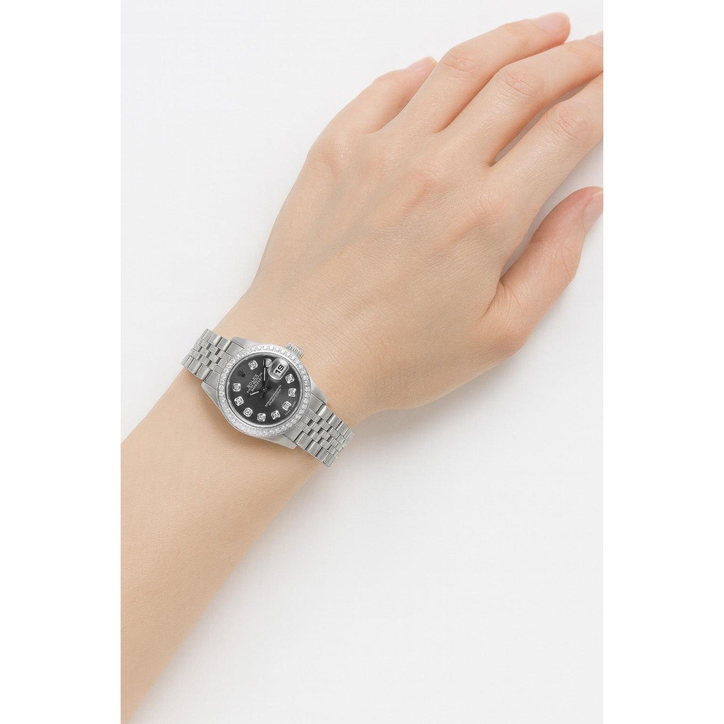 Rolex Datejust 26 mm Gray Diamond Dial Stainless Steel Watch P1