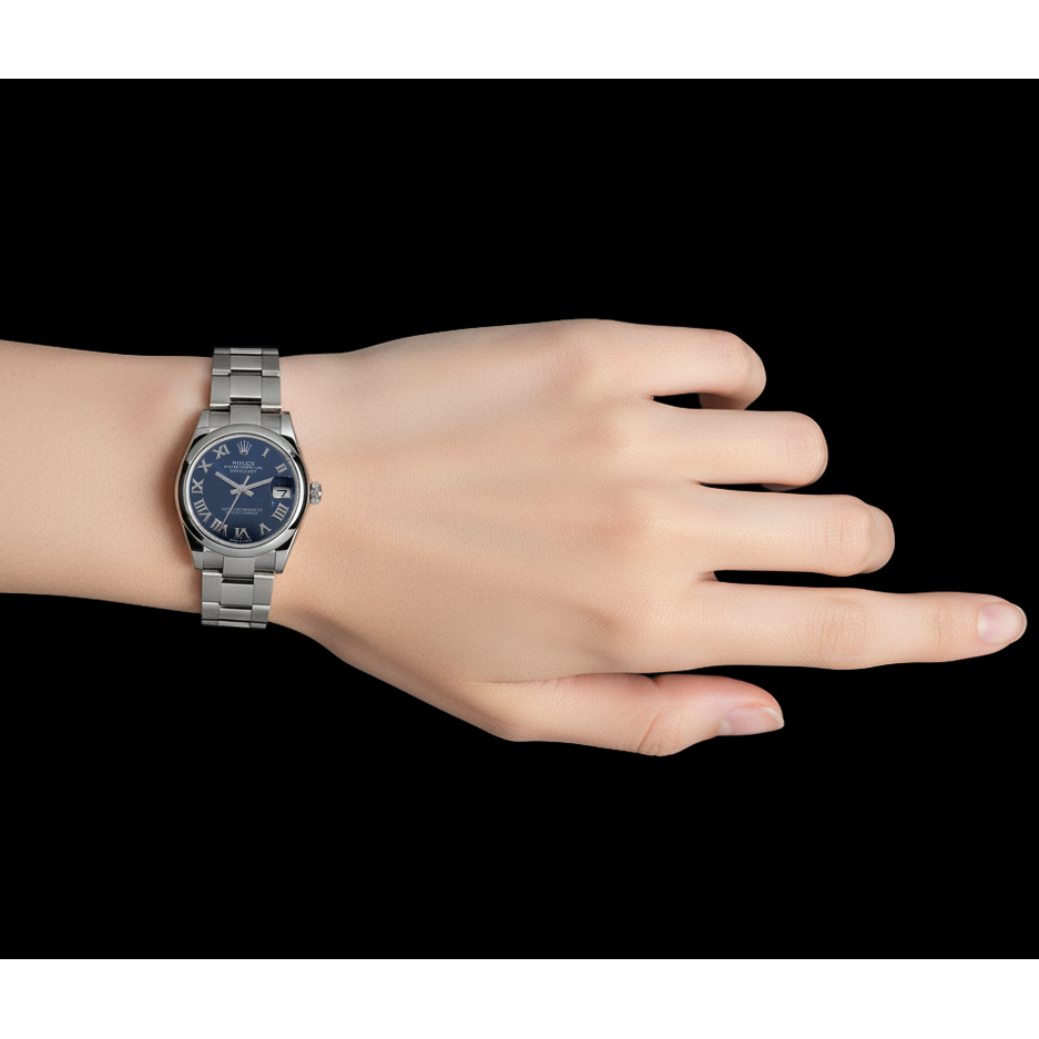 Rolex Datejust 31mm Blue Roman Dial Stainless Steel Women's Watch P3