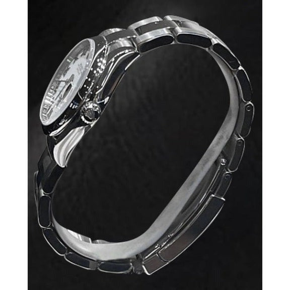 White Roman Dial Ladies Steel