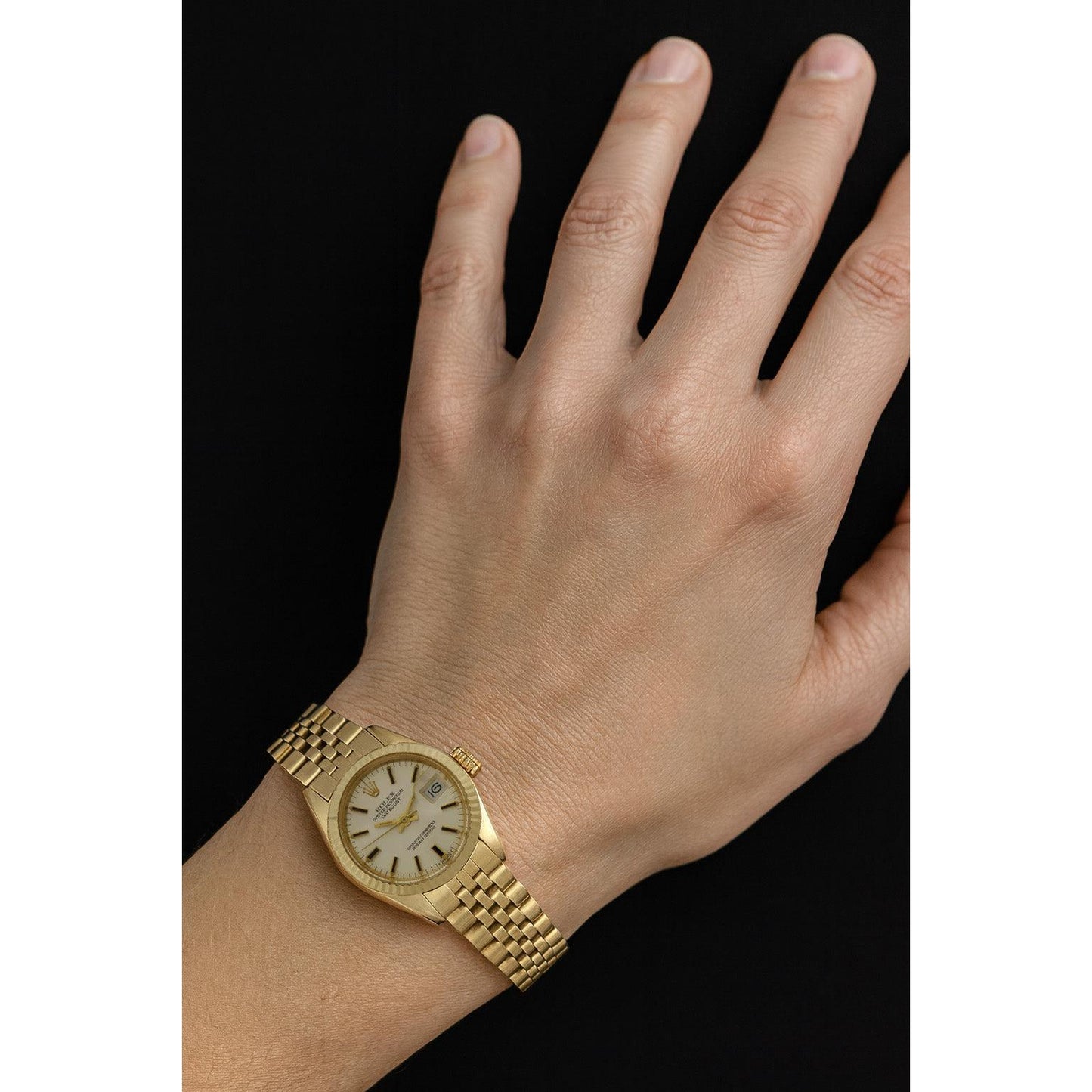 Rolex Lady Datejust 26 mm Yellow Gold President Style Watch P4