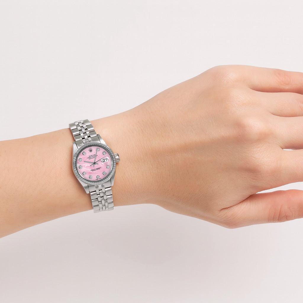 Rolex Lady Datejust Year 2004 26 mm Pink Mother Of Pearl Stainless Steel Watch 79174 P1