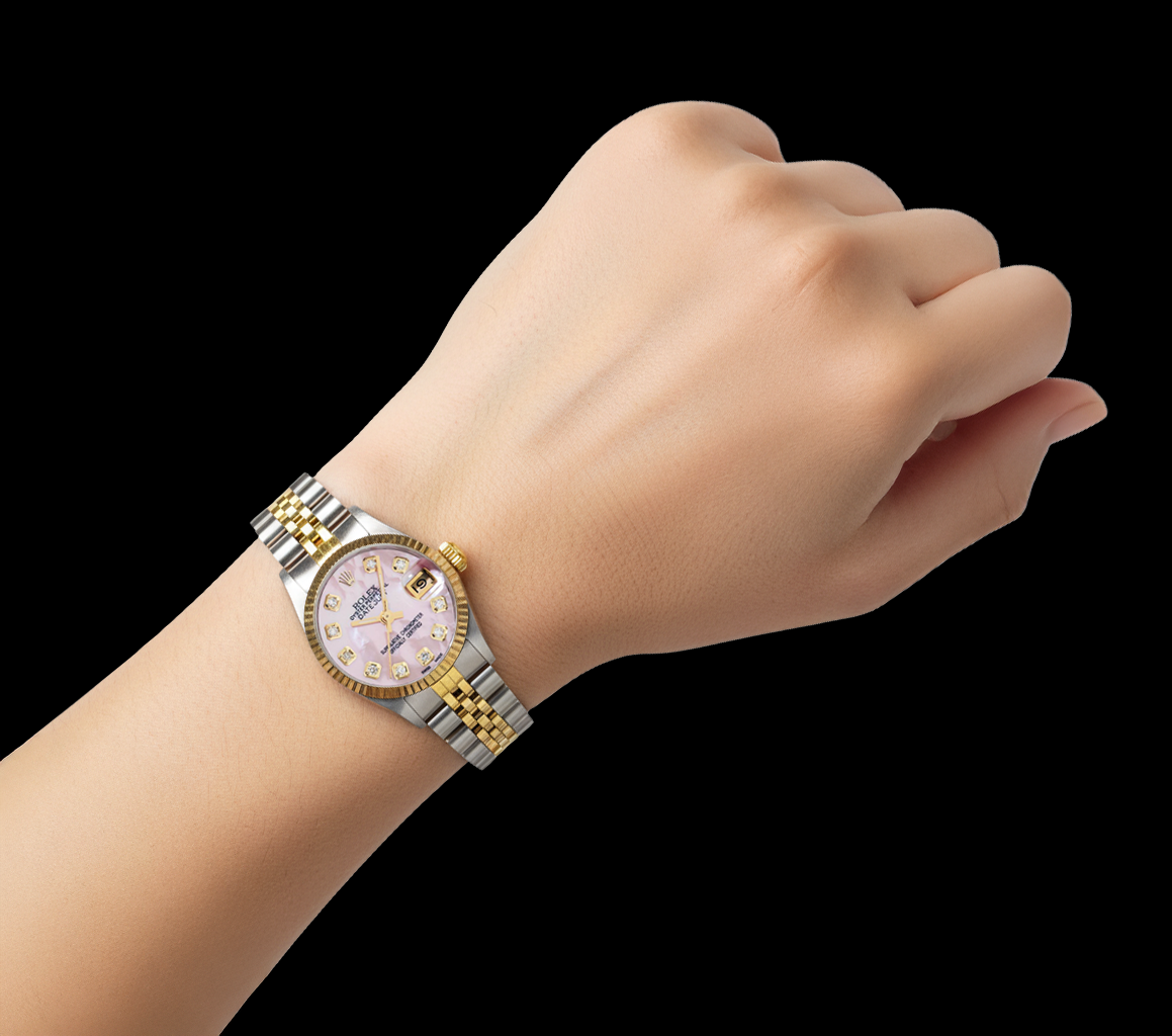 Rolex Pink Diamond Dial 1994 Two Tone 26 mm P4