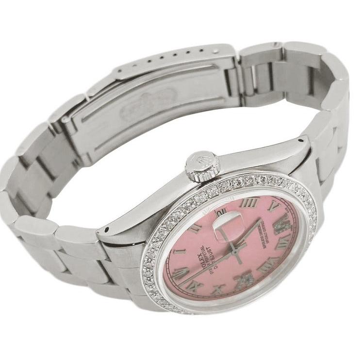 Diamond Bezel Oyster Bracelet Men Watch