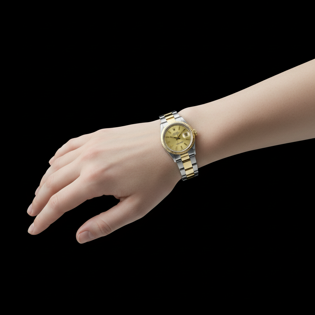 Rolex Watch Oyster Bracelet Fluted Bezel Gold & Ss Datejust Mid P5