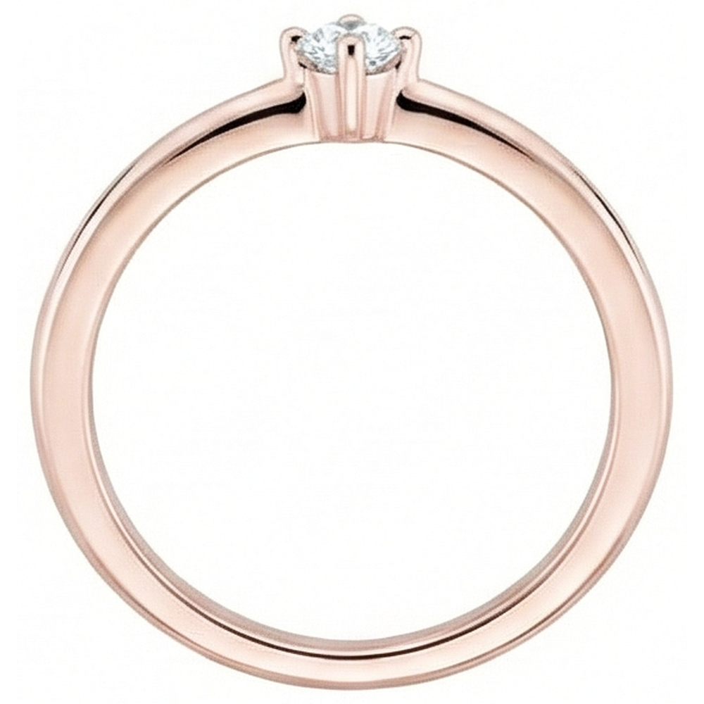natural round diamond 1ct ring top view