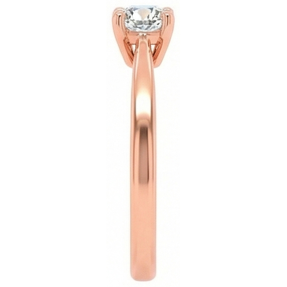 natural round diamond 0.75ct ring top view