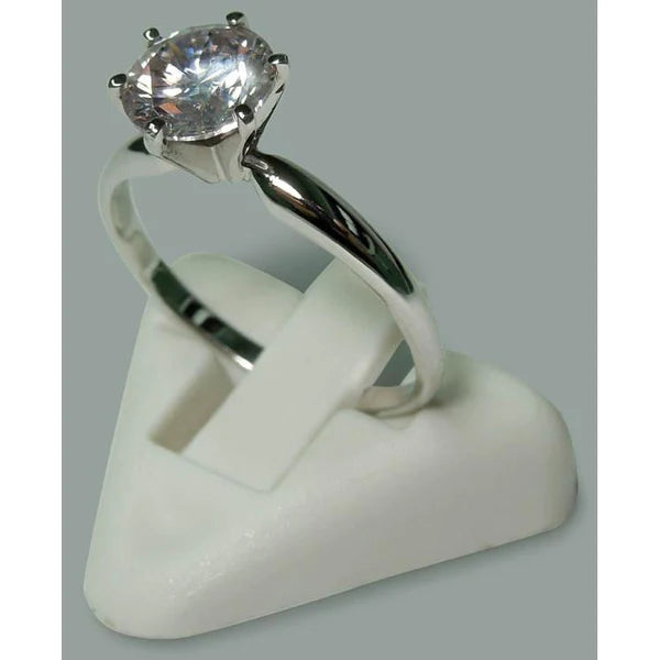 Round Genuine Diamond 1.75 Carat Engagement Solitaire Ring White Gold 14K New