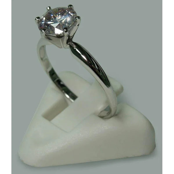Round Genuine Diamond 1.75 Carat Engagement Solitaire Ring White Gold 14K New