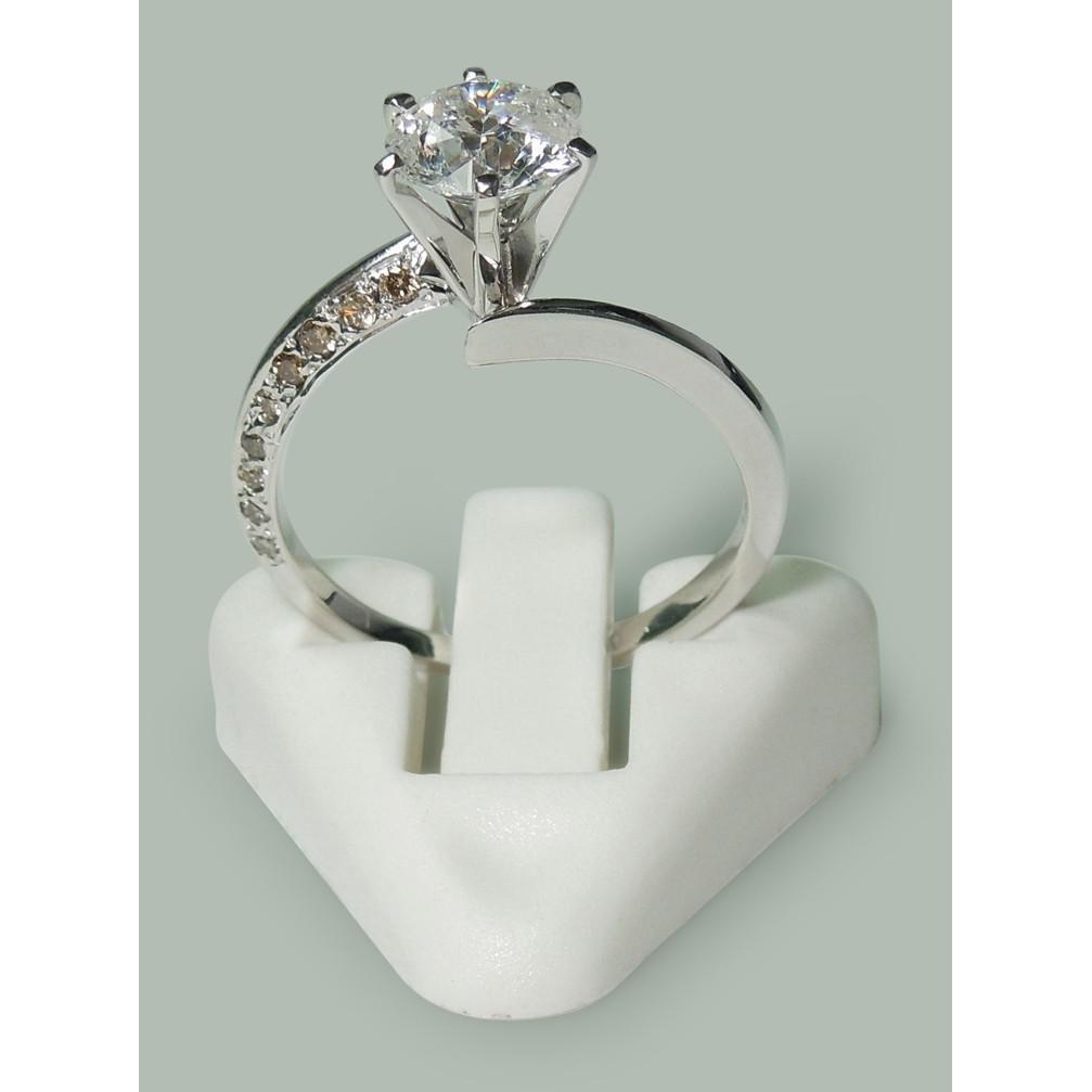 Round Genuine Diamond Anniversary Ring 1.36 Carats Jewelry New White Gold 14K