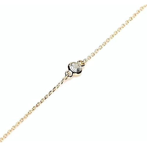 Trilliant Shape Bracelet 1 Carat Center Stone Natural Yellow Gold