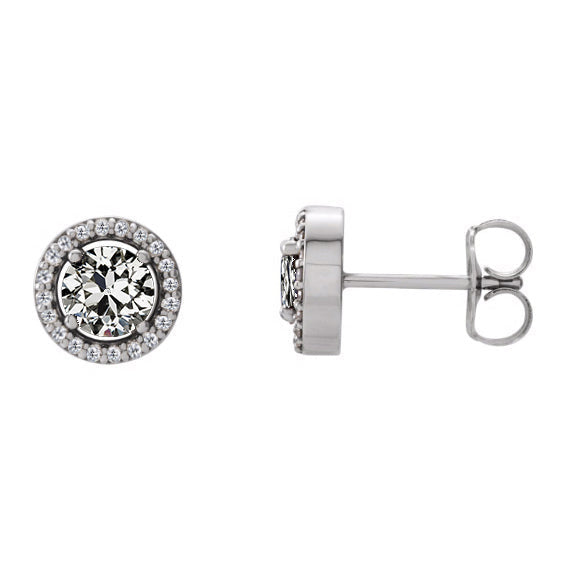 Authentic Fine Diamond Stud Earrings – main view