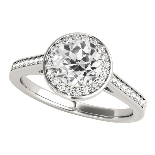 Round Halo Ring Old Miner Real Diamonds 3.50 Carats Gold Ladies Jewelry