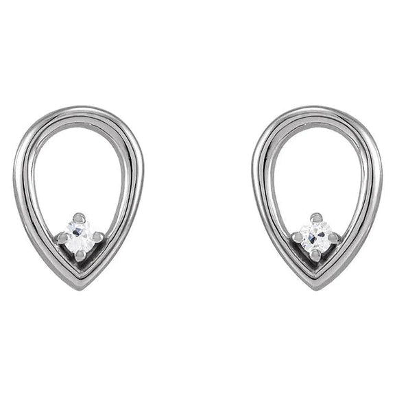Round Natural Diamond Old Miner Stud Earrings 1 Carat Teardrop Style Jewelry