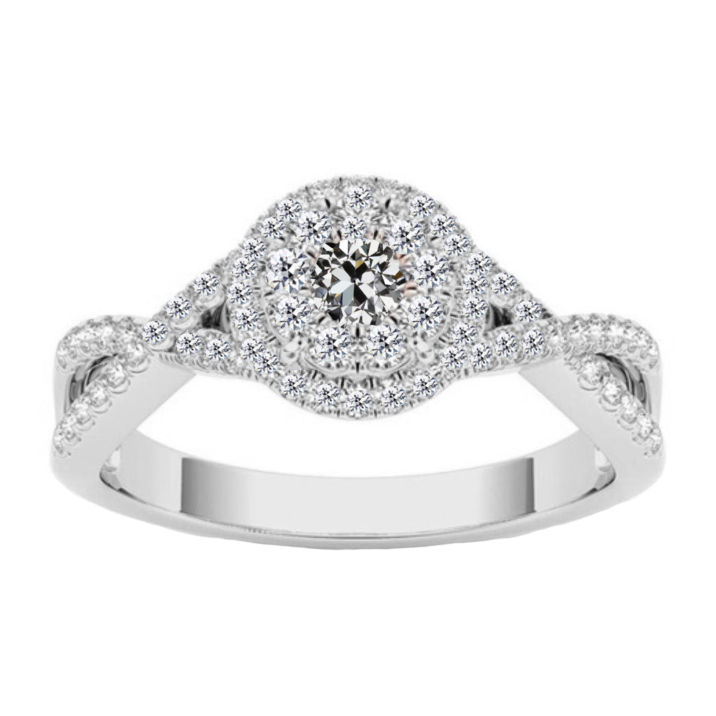 Radiant Halo Ring 1 ct – main view