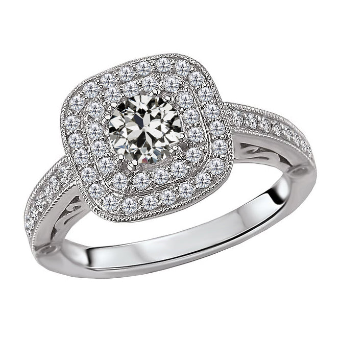 Timeless Brilliant Diamond Halo Setting Ring 2.50 ct – main view