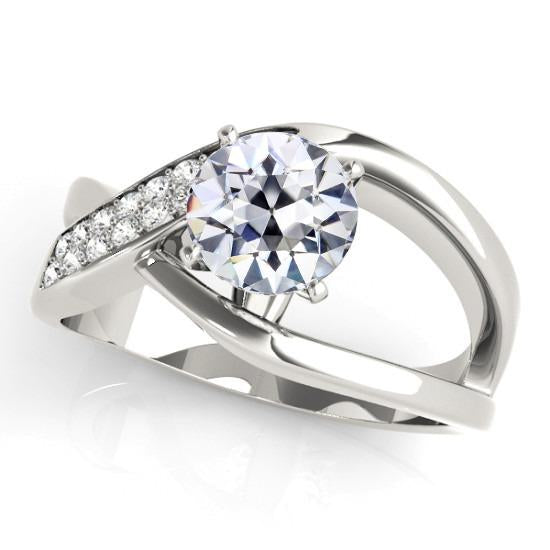 Round Old Miner Real Diamond Ring 4 Prong Set Split Shank 3.25 Carats