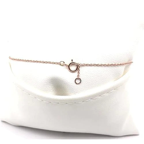 Round Real Diamond Bracelet 0.30 Rose Gold Jewelry 14K